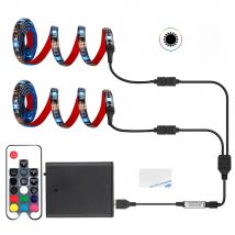 Coolo DC 5V USB LED Strip 5050 Waterproof RGB LED Light 1M 2M RF 17Key Remote Control for TV, skateboard, bicycle, glowing shoes