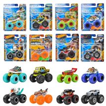 1:64 Hot Wheels Monster Trucks Diecast Car Bone Shaker Snake Bite Shark Dodge Charger Boys Toys Bigfoot Bat Models Wienermobile