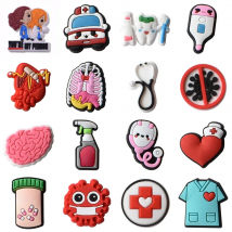Nursing Shoe Charms for Crocs Accessories Nurse Badge Clogs Buckle Kids Pins Girls Decoration Jeans Doctor Shoes Accessories