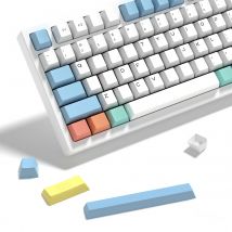 KBDiy 144Keys/Set PBT Pastel Chalk Keycaps Cherry Profile Cute Keycap for Mechanical Keyboard Gaming  Japanese Custom for MX