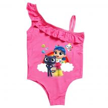 2-10Y Cartoon True and The Rainbow Kingdom Swimsuit Girls Swimwear Kids Beach Wear One Piece children Sleeveless Swimming Outfit
