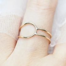 Joolim  Jewelry Wholesale High End PVD Waterproof&Tarnish Free Fine Line Geometric Stainless Steel Ring Trend For Women