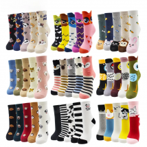 4-5 Pairs Newest Colorful Harajuku Korean Kawaii Cute Women Socks Cartoon Cat Dog Owl Stripe Avocado Girl Cotton Socks