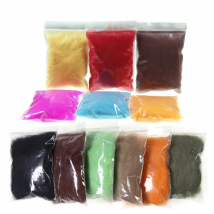 Bimoo 2 bags Fly Tying Hare's Ice Dub Rabbit Hair Fiber Nymph Scuds Ice Wing Fiber Thorax Dubbing Material Flash Sparkle Addding