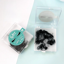 MICC 3D 14D 7mm 20mm Pointy Base Medium Stem Slim Thin Premade Volume Loose Fans Lashes Russian Fan Eyelash Extensions Faux Mink
