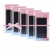 ANNAFRIS Wholesale 5 Cases/Lot Mix 8~25mm Eyelash Extension Natural Matte Korean Pbt Handmade Premium Faux Mink Lash Supplies