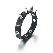 Spiked Studded Bracelet Black Leather Rivet Punk Bracelet Cuff Wrap Bangle Goth Alt Wristband for Men Women Punk Accessories