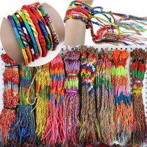 12 X Handmade Brazilian Woven Handmade Cotton Thread String Friendship Bracelets