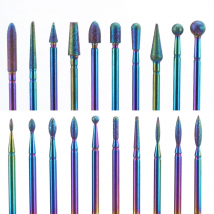 29 Type Rainbow Diamond Nail Drill Milling Cutter for Manicure Rotary Drill Bits Grinder Burr Cuticle Clean Nail Accessory Tool