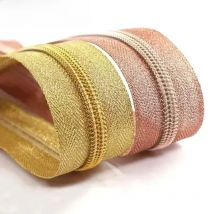 5M Colors Rose Gold Teeth 3# 5# Nylon Zippers Plastic Roll Zip for Bag Purse Zipper Repair Kit DIY Garment Sewing Accessories