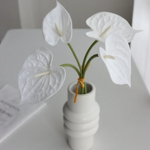 4 Head PU Anthurium Bunch Flower Artificial Palm Bouquet Wedding Flower Arrangement Road Leads Flower Ball Home Decor Floral