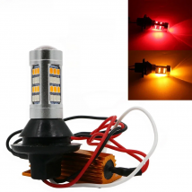 NSXINQI 2pcs/Set Canbus LED Car Turn Signal Light 1156 BA15S BAU15S P21W PY21W T20 7440 2835 42SMD Dual Color DRL Bulb Auto Lamp