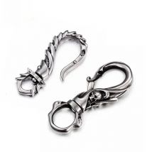 Kalen New Punk Key Chains 316 Stainless Steel Skull Key Chains Fashion Rock Accessories Jewelry Gifts For Men Boyfriend