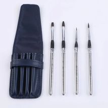 Artsecret SQ675 Paint Brush 4PC/Set Squirrel Hair Aluminum Ferrule Cap Watercolor Art Stationery With PU Pouch