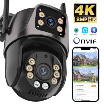 Externe 4K 8MP Wasserdichte WiFi Kamera HD Dual Objektiv Auto Tracking Cam Outdoor Wireless Sicherheit PTZ Kamera Sicherheit Cam system