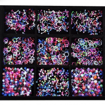 45/90Pcs Flexible Acrylic Ear Piercings Eyebrow Bar Nose Lip Tongue Barbell Piercing For Woman Man Unisex Body Jewelry Wholesale