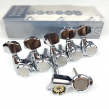 1 Set Guitar Locking Tuners Electric Guitar Machine Heads Tuners Lock String Tuning Pegs Chrome Silver 【Made in Korea】