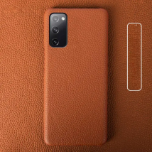 Luxury Business Cover For SAMSUNG S20 FE CASE Litchi Genuine Leather Cases S20Plus S21Ultra Back Cover Coque Shockproof Funda