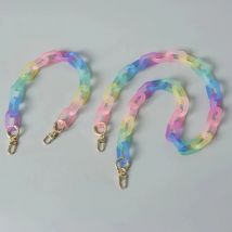 New Fashion Woman Bag Accessory Detachable Parts Replacement Chain Candy Resin Luxury Strap Women Acrylic Shoulder Handle Chain
