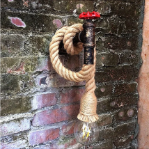 Iron Pipe Hemp Rope Wall Lamp American Industrial Loft Decorfor Kitchen Living Room Vintage Restaurant Bar Vanity Light Fixtures