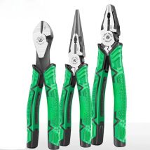 LAOA 1pc Professional Eccentric Force - saving Combination Pliers CRV 7inch Diagonal Electrician's Long nose Plier Household Ha