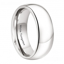 iTungsten 2/3/4/5/6/7/8/10mm White Tungsten Couple Ring for Men Women Nice Engagement Wedding Band Shiny Polished Confirm Fit