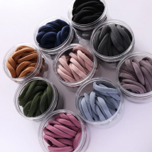 New Fashion Women Solid Color Stretch Elastic Hair Bands Simple Plain Rope Bands Protect The Hair 9 Colors