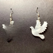 YAOLOGE Acrylic Earrings White Doves Beautiful Flying Jewelry Sweet Romantic Woman Gift French Elegant Decoration For Girls