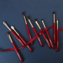 CHICHODO Makeup Brush-Luxurious Red Rose series-Selected Natural Animal Hair EyeBrushes Set-Professional Eye Make Up Brush Tools