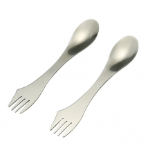 Stainless Steel Spoon Fork Knife 20cm Camping Utensils Spork Combo 3 in 1 Travel Gadget Cutlery