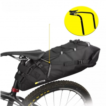 Rhinowalk Bike Bag 10L-13L Waterproof Bicycle And Stabilizer Bracket Mount Large Capacity Saddle Tail Rear Bike Bag