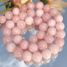 Natural Stone Pink Morganite Crystal Beads Round Loose Spacer Beads For Jewelry Making DIY Woman Necklace Bracelet 6/8/10MM 15"