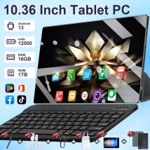 2026 5G Tablet Android 13.0 Brandneu 10,36 Zoll 16GB RAM 1TB ROM Tablet 16MP 32MP 12000mAh 10-Kern WIFI Bluetooth Netzwerk-Tablet