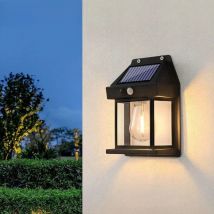 Solar   Outdoor Motion Sensor Wall Lamp 3 Lighting Modes Waterproof Lantern for Yard Garden Camping Decor