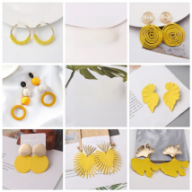 Yellow Color Hanging Earrings for Women Flower Dangle Earrings Korean Fashion Women's Earrings Party Gift pendientes mujer