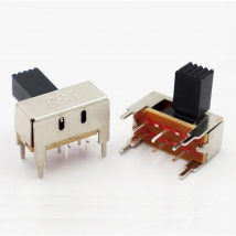 10PCS Toggle Switch SK-22D04 6pin 2 Positions 2P2T Horizontal Double Slide Switch Miniature Slide Switch Handle Length 8mm