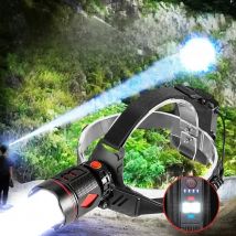 Most Powerful LED Headlamp Long Shot 4000 Meter Rechargeable Headlight 800W High Power Head Flashlight Fishing Head Lamp Lantern