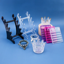 Nail Art Brush Holder Set Salon Pen Rack Accessory Acrylic Crystal Carving Carrier Storage Display Stand Nails Manicure Tools