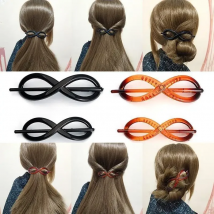 Fsgz Hair Sticks for Lady Fashion Black Twist Type Plastic Hair Pin Korean Brand Champain Pc Hair Clips Wedding Hair Pins