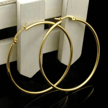 CHIMDOU Gold color Stainless Steel Earrings 2025 Women Small or Big Hoop Earrings Party Rock Gift, Two colors wholesale