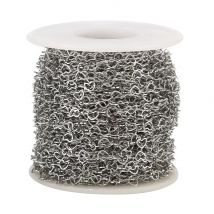 New style 2M/5M Stainless Steel 4mm Width Heart Chains Hollow Bulk Link Chain for DIY Love Jewelry Necklaces Making Findings