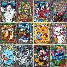 Disney New Arrivals Diamond Embroidery Lilo & Stitch Picture Rhinestones Pooh Bear Painting Cartoon