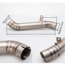 2 Choice Motorcycle part street Aprilia RSV4 60mm inlet diameter 42cm middle link titan exhaust pipe stainless steel muffler
