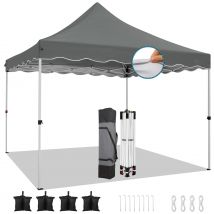 Tettuccio pop-up professionale HOTEEL 3x3M, tenda per feste a configurazione rapida con custodia e kit di stabilità per uso commerciale e personale