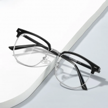 XJiea 2024 Photochromic Anti-blue Light Glasses Men Fashion Rectangle Semi Rimless Eyewear For Women Office Computer Goggle