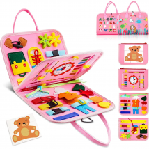 Montessori Toddler Busy Board, zabawki sensoryczne dla autyzmu, aktywność edukacyjna umiejętności motoryczne dziecka, umiejętności życiowe zabawki edukacyjne dla dzieci