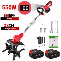 Seeiswork 500W 350RPM Elektrische Pinne Grubber Cordless 22CM Elektrische Vertikutierer Lithium-Batterie Garten Power Tool Für 21V