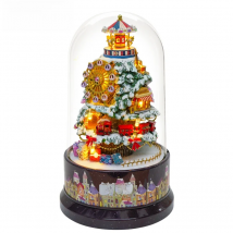 Dollhouse Miniature DIY Doll House With Furnitures Wooden House Toys For Children Birthday Gift with Dust Cover Rotate Music 29