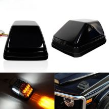 iJDM For Mercedes W463 G-Class G500 G550 G600 G55 G63 AMG,Amber LED Front Turn Signal Lamps and White LED Position Lights DRL