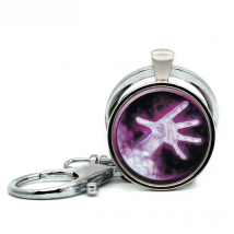 2017 New Fashion Wow Pendant World of Warcraft Key Chain Glass Dome Warcraft Keyring Gifts for Friend Game Player